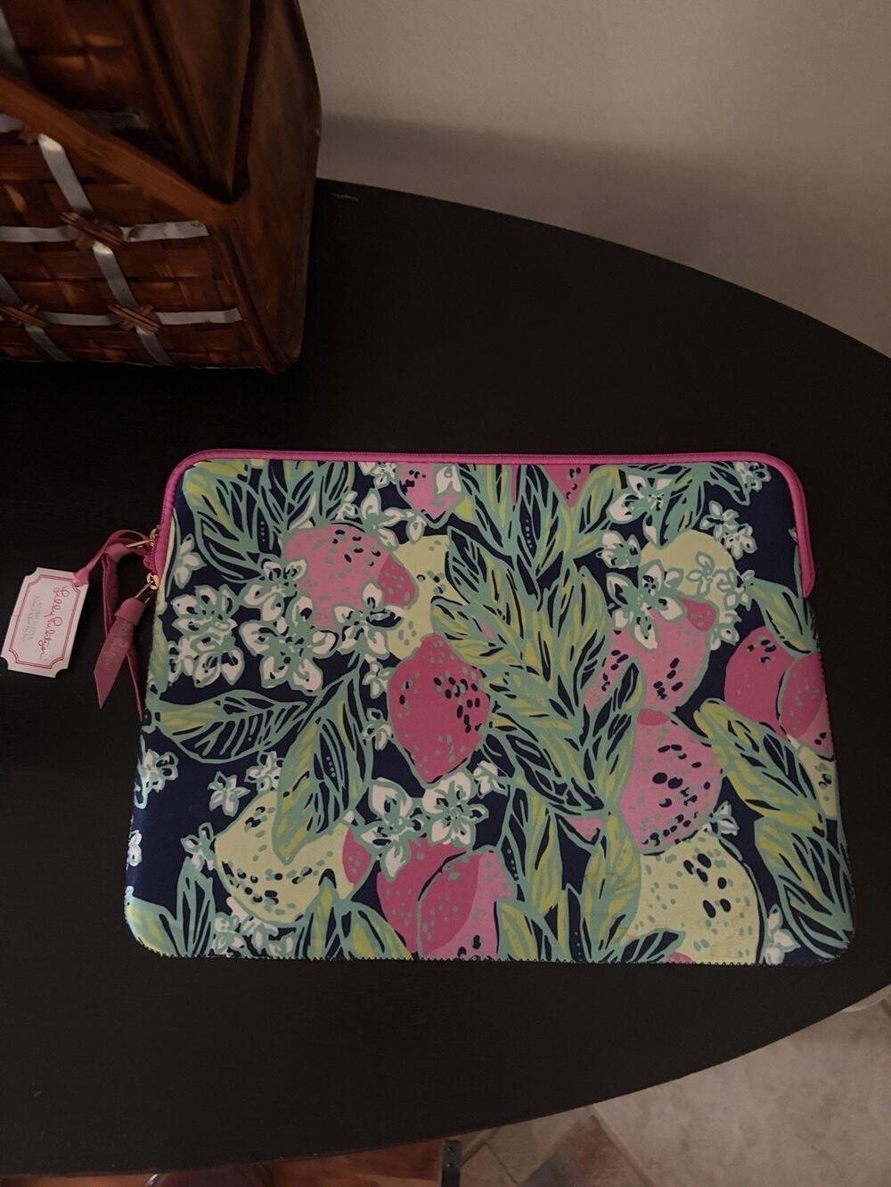 New With Tags Lilly Pulitzer 13" Laptop Ipad Padded Sleeve Case Spill The Juice